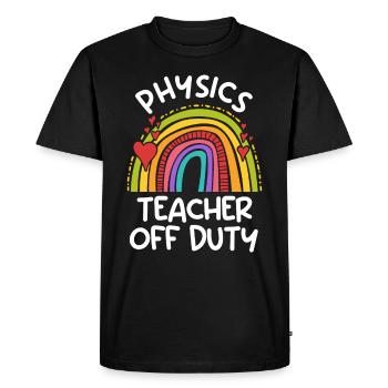 Professeur de physique Professeur de physique - T-shirt Premium bio Homme - noir - Devant - Nico (187cm)