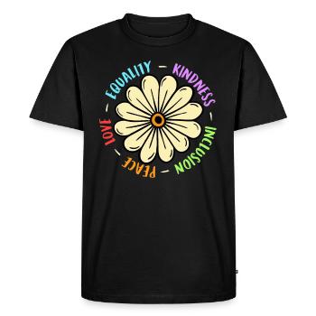 Inclusion handicap acceptance and awareness - Men's Premium Organic T-Shirt - black - Front - Nico (187cm)
