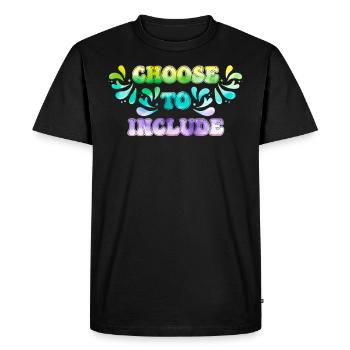 Acceptation Décider de l’inclusion - T-shirt Premium bio Homme - noir - Devant - Nico (187cm)