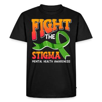 La santé mentale lutte contre la stigmatisation - T-shirt Premium bio Homme - noir - Devant - Nico (187cm)