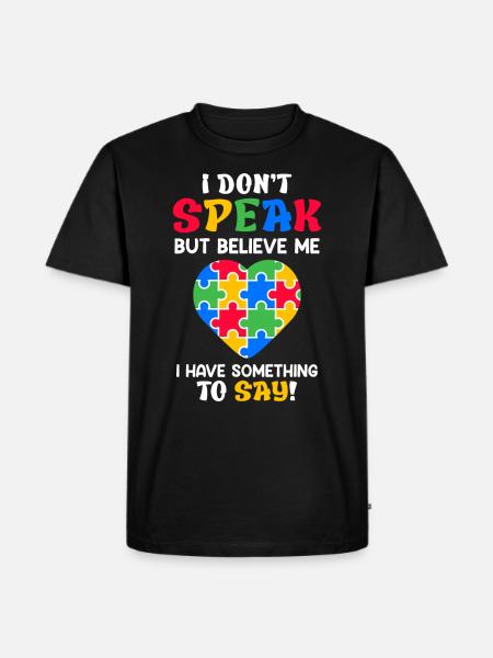 autism awareness autistic child - Men's Premium Organic T-Shirt - black