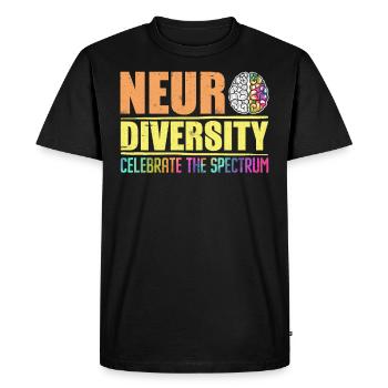 Neurodiversity Autism Spectrum - Men's Premium Organic T-Shirt - black - Front - Nico (187cm)