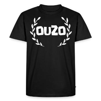 Ouzo Saying for Greeks One Ouzo a Day Ouzo Party - Men's Premium Organic T-Shirt - black - Front - Nico (187cm)