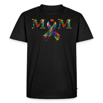 Autisme Mère Autisme Loop Autiste - T-shirt Premium bio Homme - noir - Devant - Nico (187cm)
