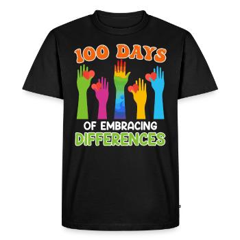 100 Days Diversity Solidarity Inclusion - Men's Premium Organic T-Shirt - black - Front - Nico (187cm)