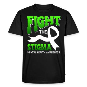 La santé mentale lutte contre la stigmatisation - T-shirt Premium bio Homme - noir - Devant - Nico (187cm)