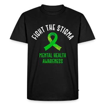 Promouvoir la santé mentale Combattre la stigmatisation - T-shirt Premium bio Homme - noir - Devant - Nico (187cm)