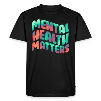 Mentale Health Matters Awareness Mentale - Men's Premium Organic T-Shirt - black - Front - Nico (187cm)