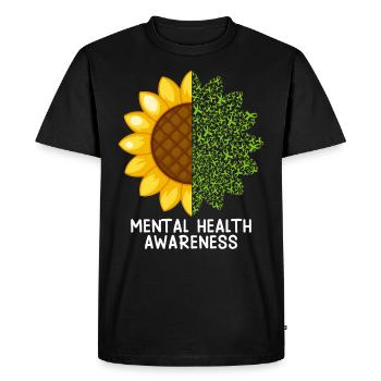 Mentale Health Matters Awareness Mentale - Men's Premium Organic T-Shirt - black - Front - Nico (187cm)