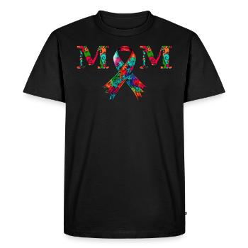 Autistic Mom Autistic Child - Men's Premium Organic T-Shirt - black - Front - Nico (187cm)