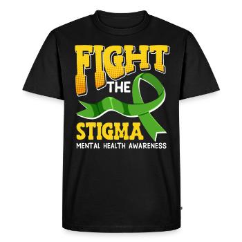 La santé mentale lutte contre la stigmatisation - T-shirt Premium bio Homme - noir - Devant - Nico (187cm)