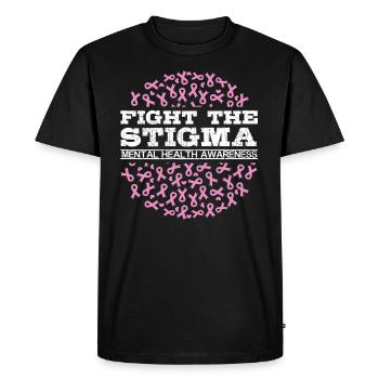 Combattre la stigmatisation Santé mentale - T-shirt Premium bio Homme - noir - Devant - Nico (187cm)