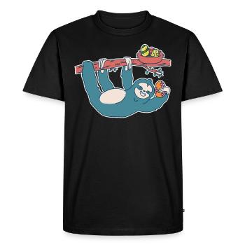 Easter Sloth Forest Wildlife Animal Festival Œufs - T-shirt Premium bio Homme - noir - Devant - Nico (187cm)
