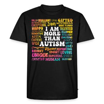 Autism Awareness Solidarity and Awareness - Men's Premium Organic T-Shirt - black - Front - Nico (187cm)