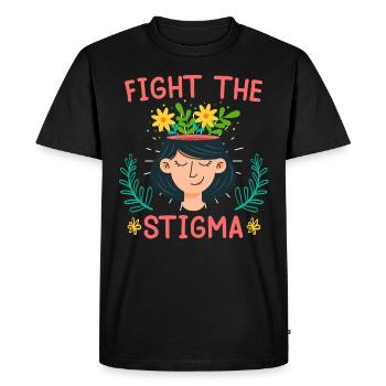 La santé mentale lutte contre la stigmatisation - T-shirt Premium bio Homme - noir - Devant - Nico (187cm)