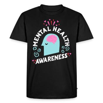 Mental Health Self-Esteem Awareness Mental - Men's Premium Organic T-Shirt - black - Front - Nico (187cm)