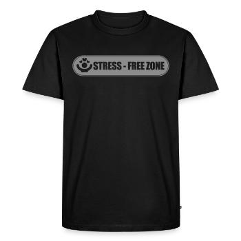 Zone sans stress - signe du mois de - T-shirt Premium bio Homme - noir - Devant - Nico (187cm)
