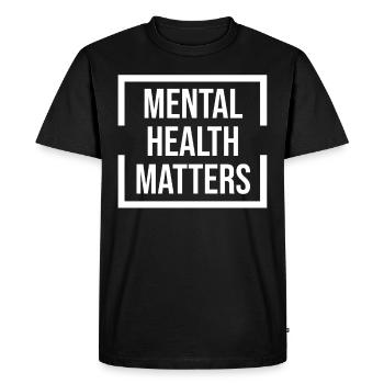 La santé mentale est importante - T-shirt Premium bio Homme - noir - Devant - Nico (187cm)