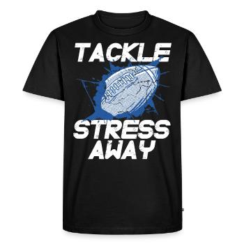 Gestion du stress Sport Sensibilisation au stress Football - T-shirt Premium bio Homme - noir - Devant - Nico (187cm)