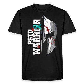 Casque du Mois national de sensibilisation au stress Pstd Warrior - T-shirt Premium bio Homme - noir - Devant - Nico (187cm)