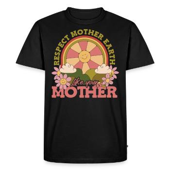 Respect de la Terre Mère Plaidoyer pour la nature Jour de la Terre Terre - T-shirt Premium bio Homme - noir - Devant - Nico (187cm)