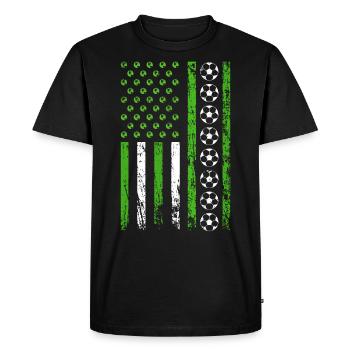 American Sports Flag Athletics - Men's Premium Organic T-Shirt - black - Front - Nico (187cm)