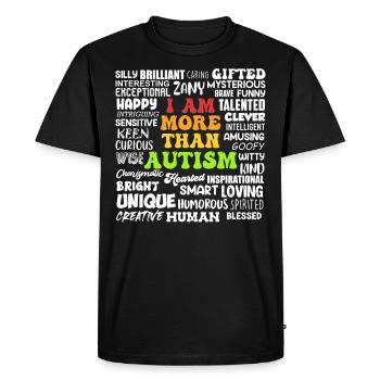 Autism Awareness Solidarity and Awareness - Men's Premium Organic T-Shirt - black - Front - Nico (187cm)