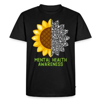Mentale Health Matters Awareness Mentale - Men's Premium Organic T-Shirt - black - Front - Nico (187cm)