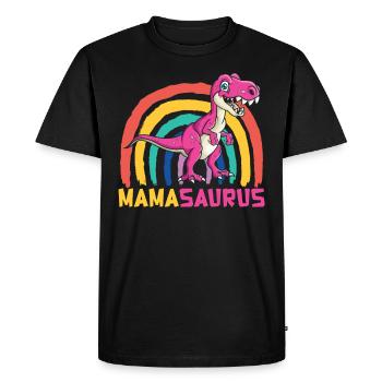 Mamasaurus Fête des mères Maman Maman Dinosaure Maman - T-shirt Premium bio Homme - noir - Devant - Nico (187cm)
