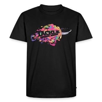 S’attaquer au stress Away Sports Sensibilisation au stress - T-shirt Premium bio Homme - noir - Devant - Nico (187cm)