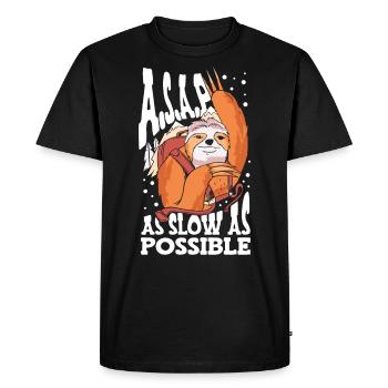 A.s.a.p. Wildlife as slowly as possible - Men's Premium Organic T-Shirt - black - Front - Nico (187cm)