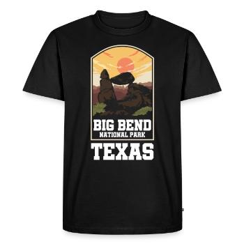 Big Bend National Park Texas American - Men's Premium Organic T-Shirt - black - Front - Nico (187cm)