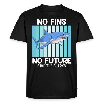 Save Sharks Animal Welfare Sharks Save the Ocean - Men's Premium Organic T-Shirt - black - Front - Nico (187cm)