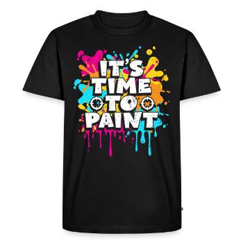 It's time for colorful team athletes paintball - Men's Premium Organic T-Shirt - black - Front - Nico (187cm)
