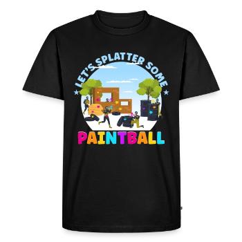 Let's spray paintball team sports - Men's Premium Organic T-Shirt - black - Front - Nico (187cm)