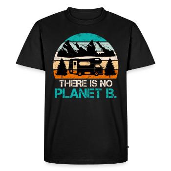 There is no Planet B Mission Earth Environmental Love - Men's Premium Organic T-Shirt - black - Front - Nico (187cm)