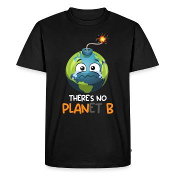 There is no Planet B Environmental Protection Mission Earth - Men's Premium Organic T-Shirt - black - Front - Nico (187cm)