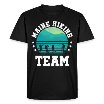 Maine Hiking Team Mountain Camper Trekking Hikers - Men's Premium Organic T-Shirt - black - Front - Nico (187cm)