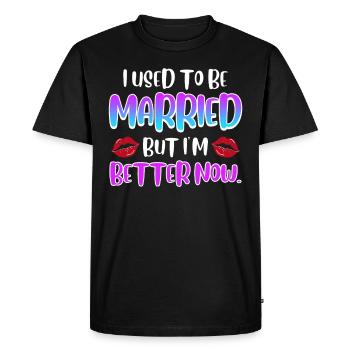 Divorce Party Finally Divorced Divorce - Men's Premium Organic T-Shirt - black - Front - Nico (187cm)