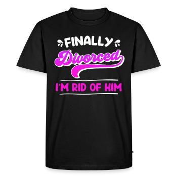 Finally divorced divorce party divorce - Men's Premium Organic T-Shirt - black - Front - Nico (187cm)