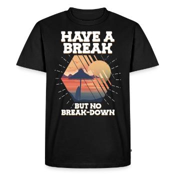 Avoir une pause mais pas de conscience du stress de panne - T-shirt Premium bio Homme - noir - Devant - Nico (187cm)