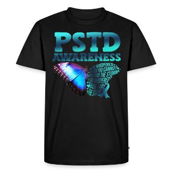 Pstd awareness Post-traumatic - Men's Premium Organic T-Shirt - black - Front - Nico (187cm)