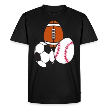 Football américain Fußball Sport Baseball - T-shirt Premium bio Homme - noir - Devant - Nico (187cm)