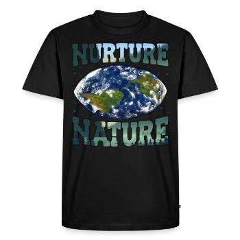 Nourrir la nature en promouvant la sensibilisation à l’environnement - T-shirt Premium bio Homme - noir - Devant - Nico (187cm)