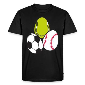Tennis Raquette Sports Football Baseball Easter Eggs - T-shirt Premium bio Homme - noir - Devant - Nico (187cm)