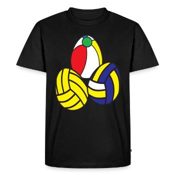 Water-polo sport beach-ball volleyball oeufs de Pâques - T-shirt Premium bio Homme - noir - Devant - Nico (187cm)