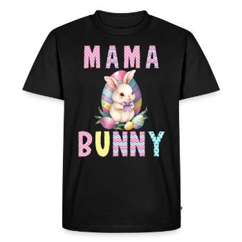 Lapin de Pâques Maman Lapin Pâques Mère Lapin - T-shirt Premium bio Homme - noir - Devant - Nico (187cm)
