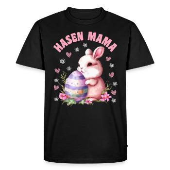 Lapins Maman Lapin Pâques Lapin Pâques Amis Pâques - T-shirt Premium bio Homme - noir - Devant - Nico (187cm)
