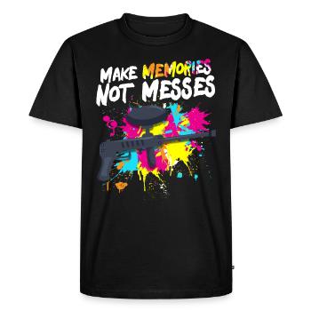 You sleep, you beat paintballer team sports - Men's Premium Organic T-Shirt - black - Front - Nico (187cm)