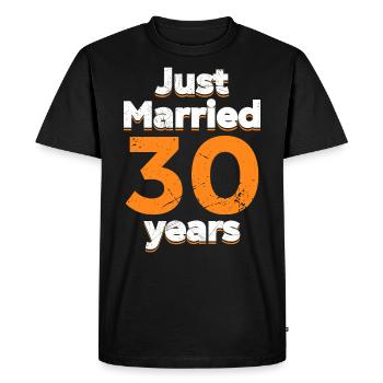 Just married 30 Years 30th wedding anniversary - Men's Premium Organic T-Shirt - black - Front - Nico (187cm)